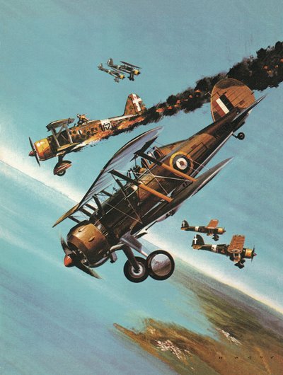 Aviones famosos y sus pilotos: El Gloster Gladiator -- Squadron Leader Pattle de Wilf (20th century) Hardy