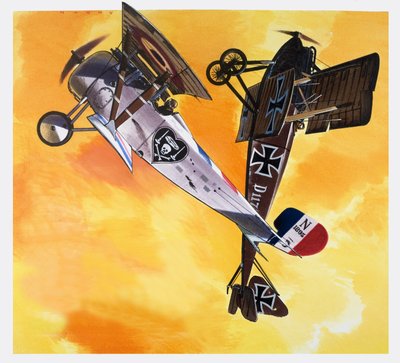 Fighting Frenchman, de "Into the Blue" (gouache sobre papel) de Wilf (20th century) Hardy