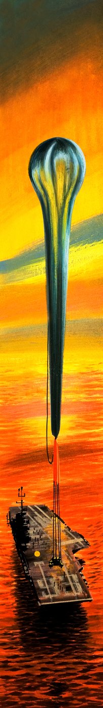 Pruebas de altitud para astronautas (gouache sobre papel) de Wilf (20th century) Hardy