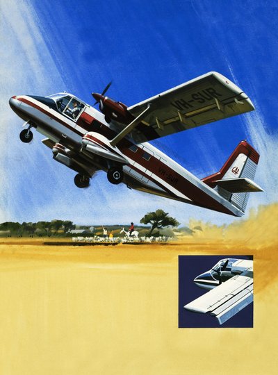 Avión bimotor de despegue corto Nomad de Wilf (20th century) Hardy
