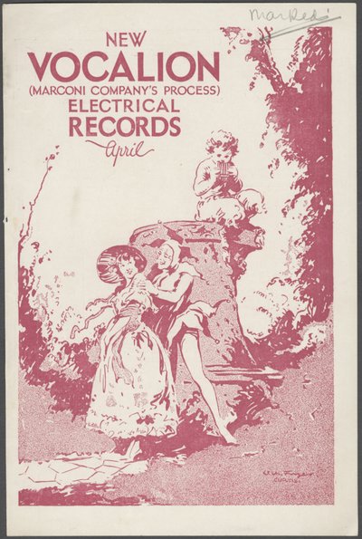 Boletín de Vocalion Records, 1920s de Wilfred Fryer, Curtis Advertising Agency