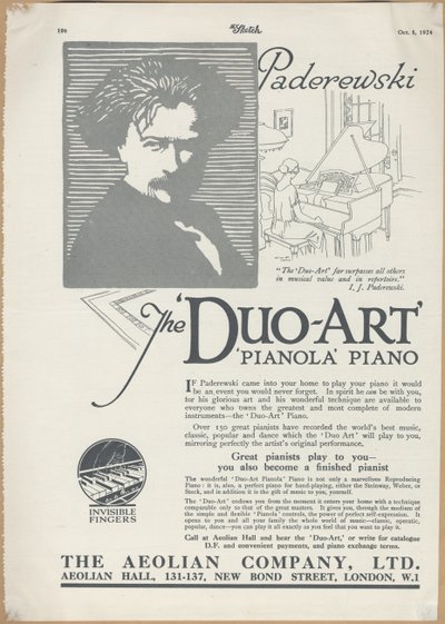Pianolas de la Compañía Eólica, 1924 de Wilfred Fryer