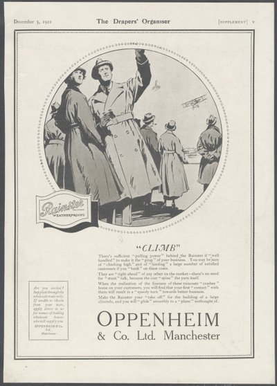 Oppenheim & Co Ropa de Hombre, 1929 de Wilfred Fryer
