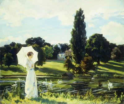 Lynne Fontanne junto al Támesis de Wilfred Gabriel de Glehn