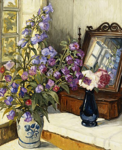 Guirnaldas y rosas en un tocador de Wilfred Peter Glud