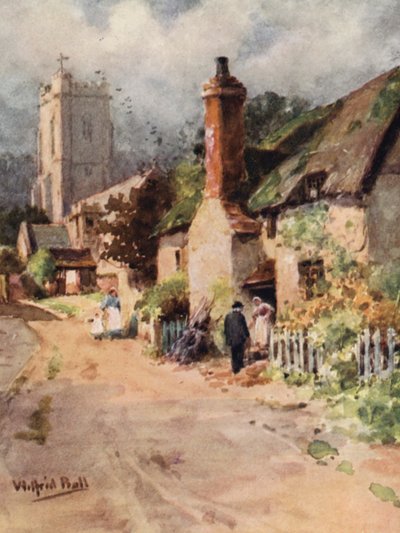 Old Sexton Huckleby (litografía en color) de Wilfrid Williams Ball