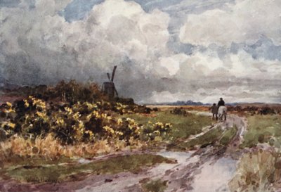 De camino a Sutton (litografía en color) de Wilfrid Williams Ball