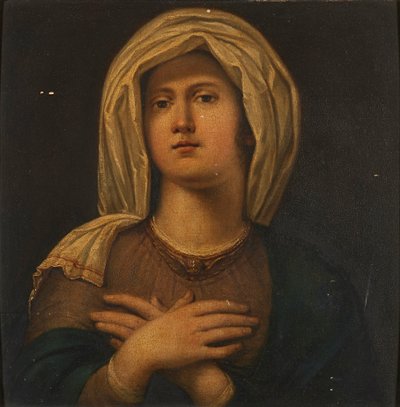 Retrato de una Sibila (óleo sobre tabla) de Wilhelm (attr.to) Schadow