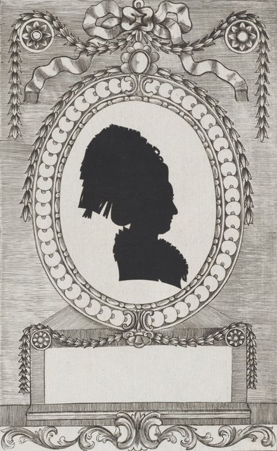 Silueta de la condesa Enzenberg, Stiftsfräulein de Wilhelm Ackermann
