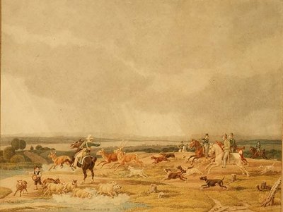 Una cacería de ciervos de Wilhelm Alexander Kobell