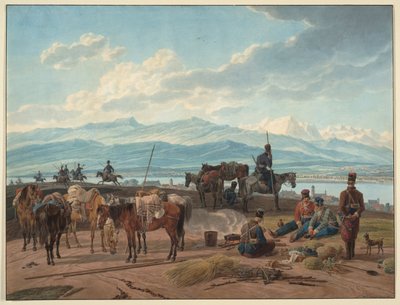 Alto de los Cosacos Rusos de Wilhelm Alexander Kobell