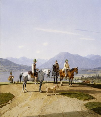 Jinete en Tegernsee, 1838 de Wilhelm Alexander Kobell