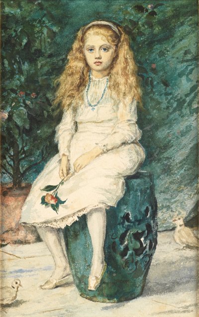 Retrato de Nina Lehmann, de nueve años, después de Millais de Wilhelm Auguste Rudolf Lehmann