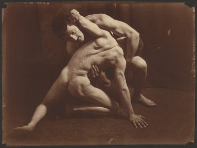 Luchadores, c.1885-1905 (gelatina de plata) de Wilhelm Baron von Gloeden
