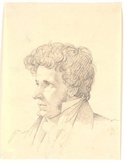 Retrato de un Hombre. Perfil a la izquierda de Wilhelm Bendz