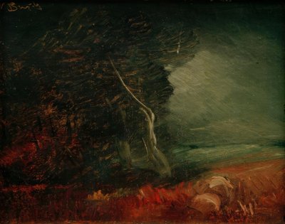 Borde sombrío del bosque (Fuego de patatas) de Wilhelm Busch