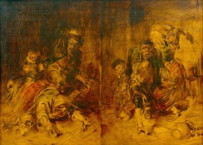 Escenas de pelea rural de Wilhelm Busch