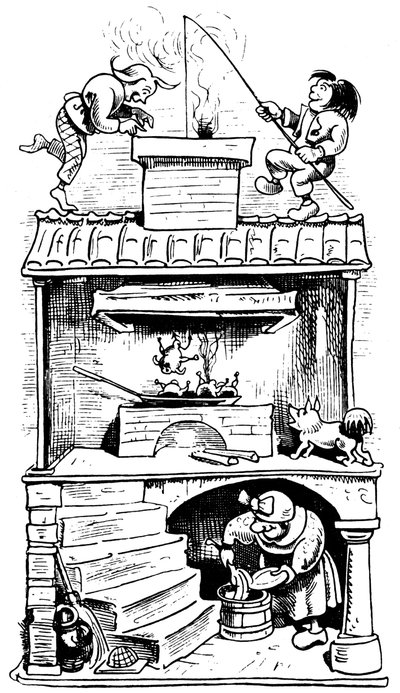La Casa de las Viudas Segundo Truco, 1865 de Wilhelm Busch