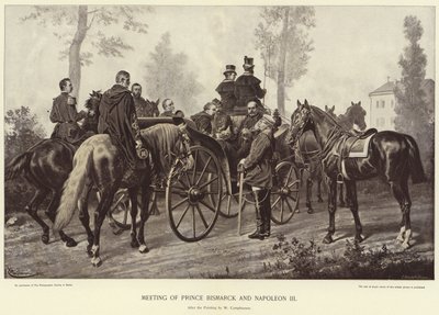 Encuentro del Príncipe Bismarck y Napoleón III de Wilhelm Camphausen