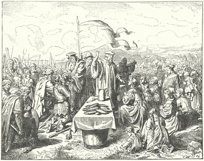 Taboritas tomando la Comunión al aire libre de Wilhelm Camphausen