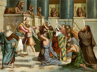 El reconocimiento de José (litografía en color) de Wilhelm Ebbinghaus