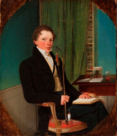Retrato del anatomista Henrik Carl Bang Bendz, hermano del artista de Wilhelm Ferdinand Bendz