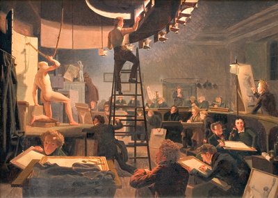La clase vitalicia en la Real Academia de Bellas Artes de Wilhelm Ferdinand Bendz