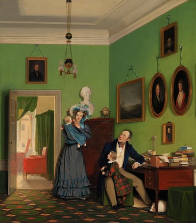 La familia Waagepetersen de Wilhelm Ferdinand Bendz