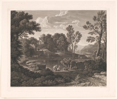 Paisaje arcádico con monumentos funerarios de Wilhelm Friedrich Gmelin