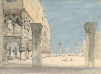 Vista de la Piazzetta di San Marco en Venecia de Wilhelm Gail