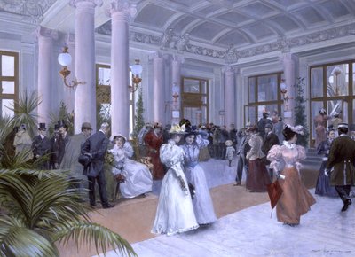 Das Vestibül des Kaiserbads (El vestíbulo de los baños imperiales) de Wilhelm Gause