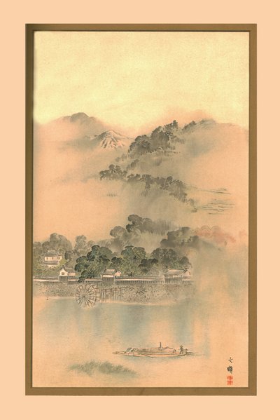 Una mañana de primavera en el río Yodo, c. 1870, 1886 de Wilhelm Greve