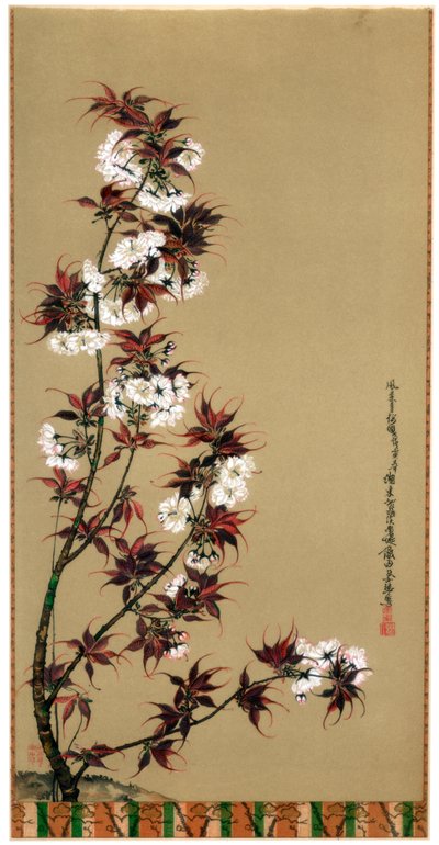 Los cerezos en flor de Mikawa, siglo XIX de Wilhelm Greve