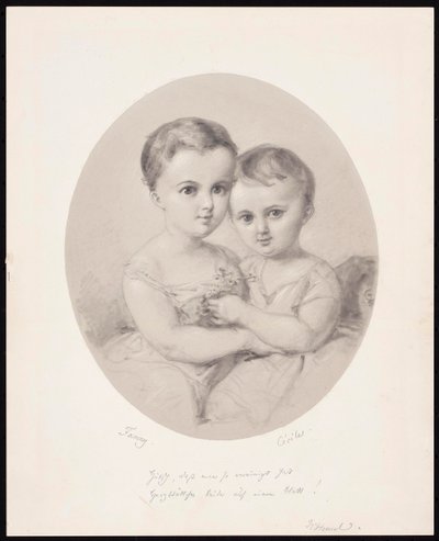 Las nietas Fanny y Cécile Hensel de Wilhelm Hensel