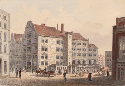 Hamburgo 1845 vista lateral del hotel kaiserhof de WIlhelm Heuer