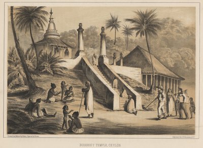 Templo Budista, Ceilán, 1855 de Wilhelm Joseph Heine
