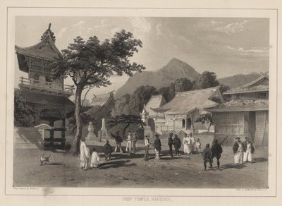 Templo principal, Hakodadi, 1855 de Wilhelm Joseph Heine