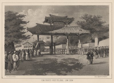 Visita del Comodoro Perry a Shui, Lew Chew, 1855 de Wilhelm Joseph Heine