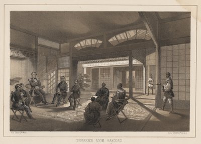 Sala de conferencias, Hakodadi, 1855 de Wilhelm Joseph Heine