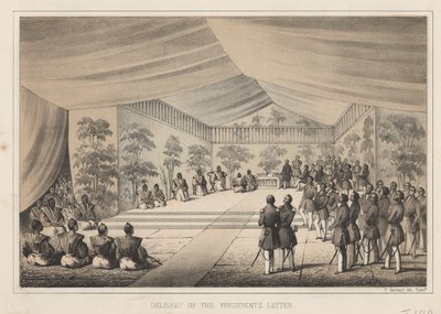 Entrega de la carta del presidente, 1855 de Wilhelm Joseph Heine