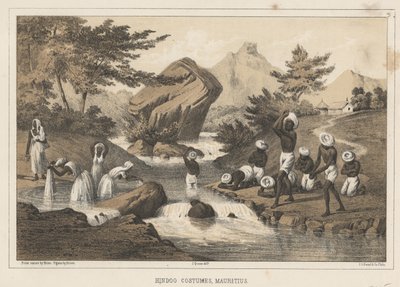 Trajes hindúes, Mauricio, 1855 de Wilhelm Joseph Heine