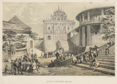 Convento Jesuita, Macao, 1855 de Wilhelm Joseph Heine