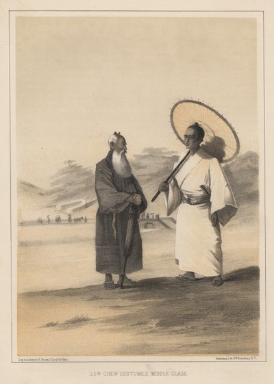 Trajes de Lew Chew, Clase Media, 1855 de Wilhelm Joseph Heine