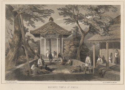 Templo de los marineros en Simoda, 1855 de Wilhelm Joseph Heine