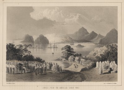 Simoda desde el cementerio de América, 1885 de Wilhelm Joseph Heine