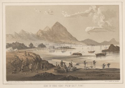Vista de Hong Kong desde East Point, 1855 de Wilhelm Joseph Heine