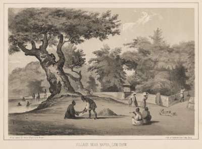 Pueblo cerca de Napha, Lew Chew, 1855 de Wilhelm Joseph Heine