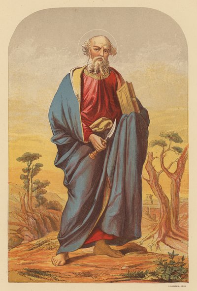San Bartolomé (litografía en color) de Wilhelm Kandler