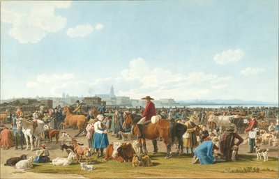 Mercado de ganado cerca de Génova, 1820 de Wilhelm Kobell Ritter von