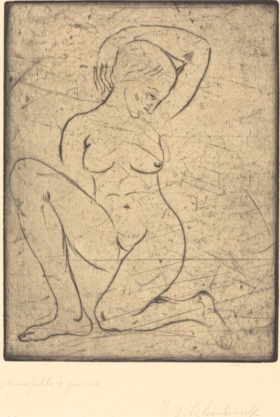 Arrodillado, pequeño de Wilhelm Lehmbruck